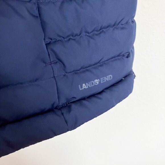 Lands' End Women's Puffer Vest Lightweight Padded Navy Blue Size Small - Picture 4 of 8